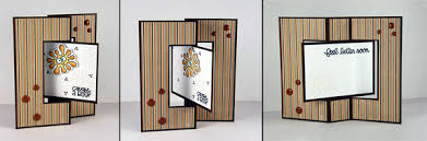 Flip flap card is a greeting card with three flaps on which you can paste 3 photos or you can also write lovely messages for your love ones.try to make this card at your home. Make Fancy Fold Cards Free Flip Flop Fold Tutorial Craftsy
