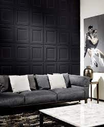 Feature walls and wallpaper go hand in hand. 17 Ways To Decorate With Matte Black Black Wallpaper Living Room Living Room Wallpaper Texture Accent Walls In Living Room