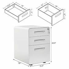 Mobile files are filing cabinets on wheels. Costway White 3 Drawer Mobile File Cabinet W Letter Size Anti Tilt Mechanism Legal