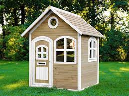 Die lieferung von spielhäusern erfolgt als bausatz per spedition bis zu ihrer bordsteinkante. Spielhaus Julia Braun Weiss Spielhauser Kinderwelt Holzprofi24