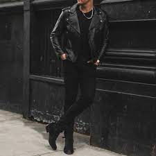 Motorcycle Jacket Black Leather Jacket Outfit Men Leather Jacket Men Style Black Leather Jacket Outfit
