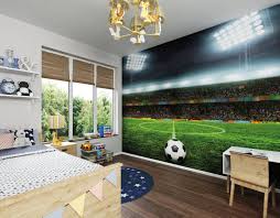 Football Pitch Photo Wallpaper Mural For Children S Etsy Teenager Zimmer Teenager Zimmer Jungs Kinder Zimmer