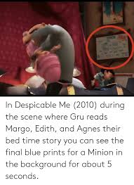 Mega construx despicable me agnes' toy sale. In Despicable Me 2010 During The Scene Where Gru Reads Margo Edith And Agnes Their Bed Time Story You Can See The Final Blue Prints For A Minion In The Background For