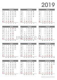 Calendario 2019 Da Stampare 9 Pdf Da Scaricare Gratis