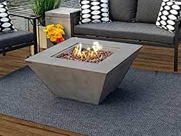 We offer this table in a wide variety of granite or aluminum tops and a wonderful palette of base colors. Amazon Com 34 Outdoor Propane Gas Fire Pit Table Square Bowl In Gray Garden Outdoor