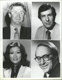 1984 Press Photo Don Oliver,Chris Wallace,Connie Chung,Ken Bode