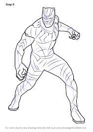 Learn How To Draw Black Panther From Captain America Civil War Captain America Civil W Superhero Coloring Pages Avengers Coloring Pages Black Panther Drawing