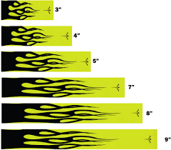 Fluorescent Neon Yellow With Flames Arrow Wraps