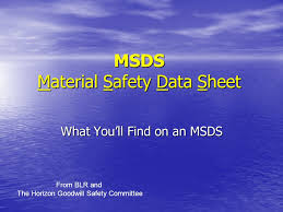 This is the information that the contractor must convey to the worker to be in compliance with the regulation. Msds Material Safety Data Sheet Ppt Video Online Download
