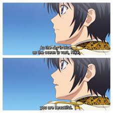 The World Is Still Beautiful Isn T He So Poetic And Look At His Eyes Ohhhh They Are So Blue As The Sky Is Blue So Are His Eyes Xd Anime