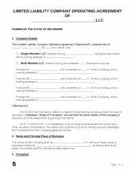 An operating agreement is not required for a delaware llc, but it's a good practice to have one. Free Delaware Llc Operating Agreement Templates Pdf Word Eforms