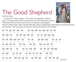 Lds Games Word Codes The Good Shepherd The Good Shepherd Bible School Primary Lessons
