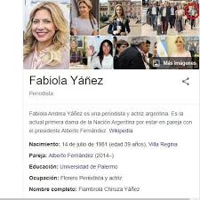 Jun 25, 2021 · fabiola yáñez participó de una reunión social con el fin de trabajar la urgencia de las necesidades básicas y garantizar las condiciones de seguridad de la primera infancia en tiempos de coronavirus. En Google Aparecieron Agravios Contra Fabiola Yanez Codigo Baires