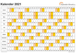 Urlaubsplaner 2021 mitarbeiter in excel. Kalender 2021 Zum Ausdrucken Kostenlos
