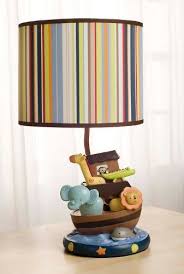 Baby Kids Line Ark Animals Lamp Base And Shadethis Hand Painted Resin Lamp Is Delightfully Decorated With O Animal Lamp Animal Lamp Base Noahs Ark Baby Nursery