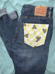 Painted Jean Pocket Painted Jeans Jean Pockets Painted Denim
