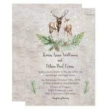 Rustic Winter Deer Wedding Invitation Zazzle Com Deer Wedding Deer Wedding Invitations Winter Wedding Planning