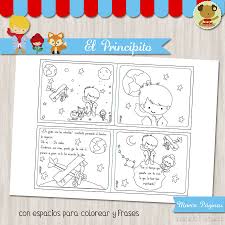El valor de la amistad, la meta del heroísmo y la responsabilidad como motor de la conducta moral encontraron su última manifestación en el mundo que descubre el príncipe, el planeta anhelado desde el cual todos los. El Principito Cuaderno Para Colorear Libro De El Principito El Principito El Principito Para Ninos