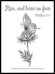 This compilation of over 200 free, printable, summer coloring pages will keep your kids happy and out of trouble during the heat of summer. Free Printable Bible Verse Coloring Page Rise And Have No Fear The Art Kit