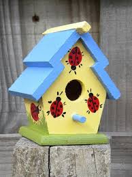 Utoopic neighbirds birdhouse by andreu carullaby utoopic. Small Decorative Handpainted Bird House Ladybugs Bird Houses Painted Decorative Bird Houses Bird Houses Ideas Diy