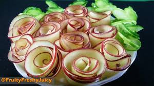 Pin By Mona Kim On Snacks In 2020 Apple Food Art Fruit And Vegetable Carving Apple Flowers