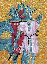 Kapaliny 13 15 Vek Kettle Helm Chain Mail Cover Face Mask 14th Century Miniatyury Rycarstvo Armiya