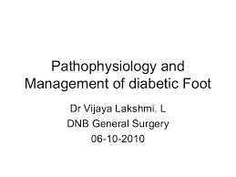 Pathophysiology and principles of management of the diabetic foot. Diabetic Foot