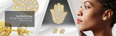 Amazon.com: BEBERLINI Hamsa Hand Stud 14K Gold Fillled Cubic Zirconia  Earrings Women Ear Piercing Fashion Jewelry: Clothing, Shoes & Jewelry