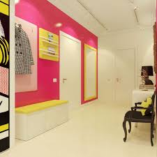 He took this standard home and turned it into a show piece with colorful furnishings, bright wall paint, and pop art pieces that take you back in time. Modern Pop Art Interior By Dmitriy Schuka