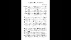 Il Sabato Del Villaggio Di Leopardi Musica Di Renato Tagliabue Youtube