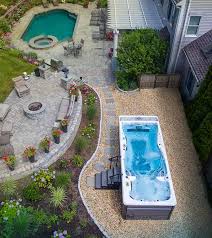 There are jacuzzi pools for hot bath, portable pools and some dug in the ground pools. Backyard Ideas For Your Michael Phelps Swim Spa