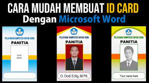 Check spelling or type a new query. Cara Membuat Id Card Dengan Microsoft Word Youtube