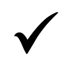 Black Check Mark Icon Tick Symbol Stock Vector Royalty Free 590651921 Check Mark Illustration Checkmarkillustration Flower Png Images Symbols Black Tick