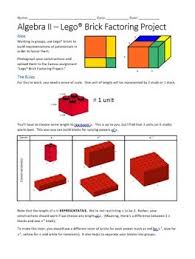 Lego Brick Polynomial Factoring Project Lego Brick Polynomials Lego