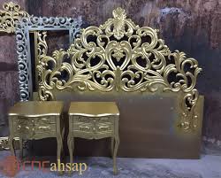 Klasik Altin Ahsap Yatak Baslik Classic Gold Raw Wooden Bed Head Beautiful Furniture Wood Carving Designs Cnc Wood Carving