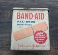 Vintage Band Aid Tin Box, Rough Shape. Tin Only.