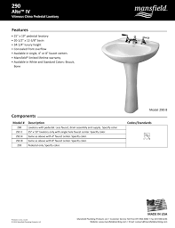 Check spelling or type a new query. Spec Sheet Mansfield Plumbing