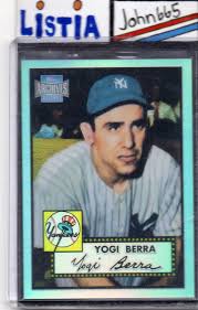 Well, he has a lovely wife and family, a beautiful home, money in the bank, and he plays golf with millionaires. Yogi Berra 2001 Topps Archive Reserve Refractor 90 Mint Gl Finding 1 This Centered Yankees Yogi Berra Yogi Yankees