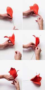 Diy Holiday Amaryllis The House That Lars Built Paper Flower Instructions Paper Flower Template Flower Crafts
