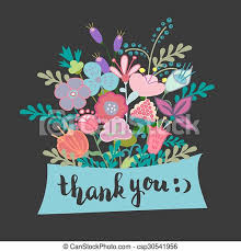 Thank you for pics with flowers for ppt. Lettering Thank You Flowers Modern Calligraphy Postcard Canstock