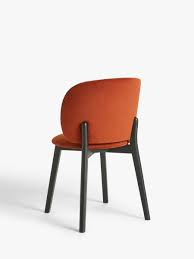 John Lewis Partners Eclipse Velvet Dining Side Chair Burnt Orange Side Chairs Dining Orange Dining Chairs Side Chairs