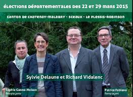 Résultat des élections départementales dans votre canton. Lancement Campagne Elections Departementales 22 Et 29 Mars 2015 Le Plessis Robinson