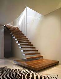 As you can see, the wooden steps of the stair stand upon single metal support, with metallic railings to the side. Pin By Lilia Di On Escalera Stairs Design Modern Contemporary Stairs Staircase Design