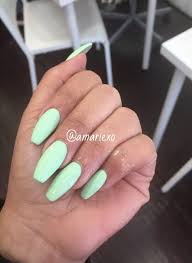 Mint nails are so in trend these days that you will find a very high number of nail art dedicated to mint nails. Like What You See Follow Me On Pinterest Joyceejoseph Mint Green Coffin Nails Mint Nails Green Nails Mint Green Nails