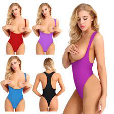 One Piece High Cut Leotard Bodysuit Sexy Women Open Bust Swimwear Lingerie  Thong | eBay