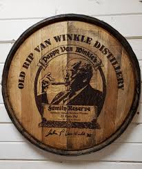 The springdale barrel room is a showcase for our epic collection of oak barrels, all slowly fermenting away. Whiskey Barrel Head Old Rip Van Winkle Bourbon Barrel Head Home Decor Home Living Delage Com Br