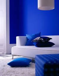 Cobalt Blue Wall Need To Know What Paint They Used Blue Interior Paint Bright Living Room Blue Interior Design