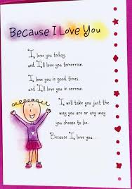 Because I Love You Greeting Card For Her Girl Daughter Niece Granddaughter Gift Stationery Envelope Girls Poem Love Ashley Rice Friend Birthday Quotes Wishes For Daughter Birthday Wishes Quotes