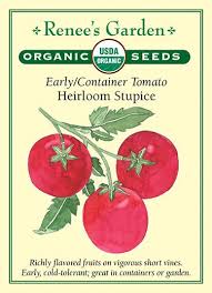 Prized for the rich, tangy flavor, this heirloom tomato variety from czechoslovakia produces impressive yields of succulent 2 red fruits. Heirloom Stupice Early Container Tomato Renee S Garden Seeds