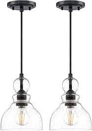 Maybe you would like to learn more about one of these? Doraimi Modern Led Industrial Farmhouse Adjustable Semi Flush Mount Installation Hand Blown Seeded Glass Printing Black 1 Light Set Of 2 Ceiling Light For Bedroom Kitchen Island Sink Restaurant Bar Amazon Com